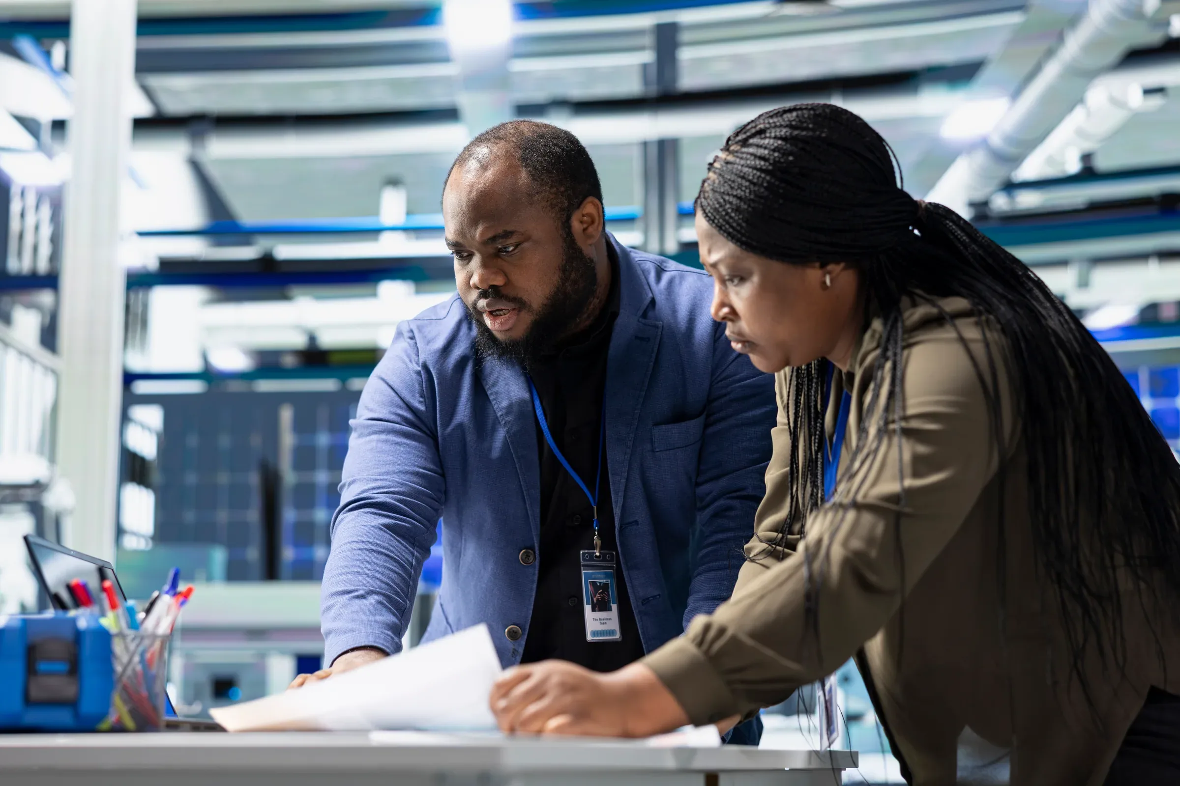 Engineering team collaborating on project delivery