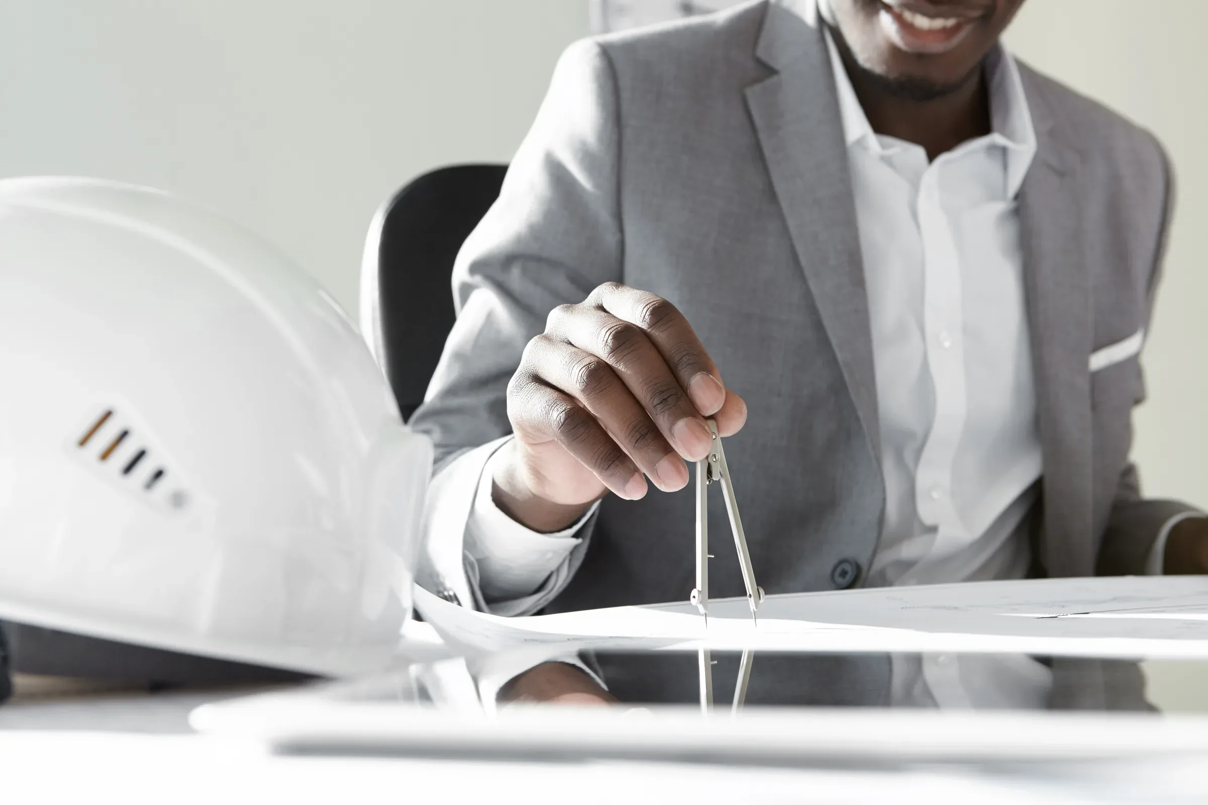 Contractor developing building project plans